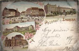Zagrab Litho mit Bahnhof