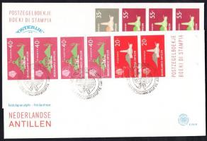Szigetek bélyegfüzetlapok 2 FDC-n, Islands stamp-booklet sheets on 2 FDC