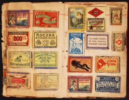 Nagyrészt háború előtti gyufacímke gyűjtemény, összesen 225 db, ebből kb 150 db régi / Collection of...