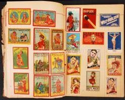 Nagyrészt háború előtti gyufacímke gyűjtemény, összesen 225 db, ebből kb 150 db régi / Collection of...