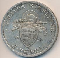 1938. 5P Ag "Szent István" T:2