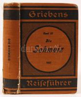 1925 Griebens Die Schweiz Reiseführer sok térképpel / with many maps