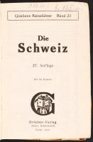 1925 Griebens Die Schweiz Reiseführer sok térképpel / with many maps