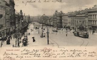 Praha, Prag; Václavske Námesti / square, tram (EK)