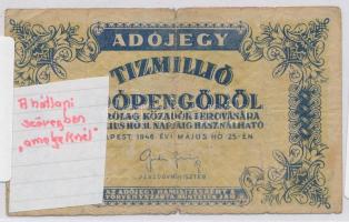 1946. 100.000AP-10.000.000AP (7x) klf változatok T:vegyes