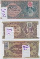 1930-1945. 6db pengő bankjegy klf változatokkal mappában T:vegyes
