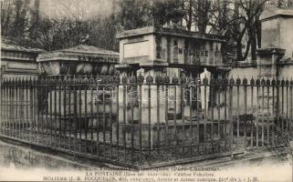 Paris, Pere Lachaise Cemetery, tomb of Moliere and La Fontaine