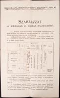 cca 1919 Bp., Magyar Általános Kőszénbánya Részvénytársulat szabályzata útiköltségek és napidíjak elszámolásáról