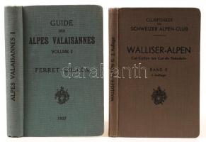 Clubführer des Schweizer Alpen Club Walliser Alpen 1930. + Guide des Alpes Valaisanes - Ferret - Collon, 1937