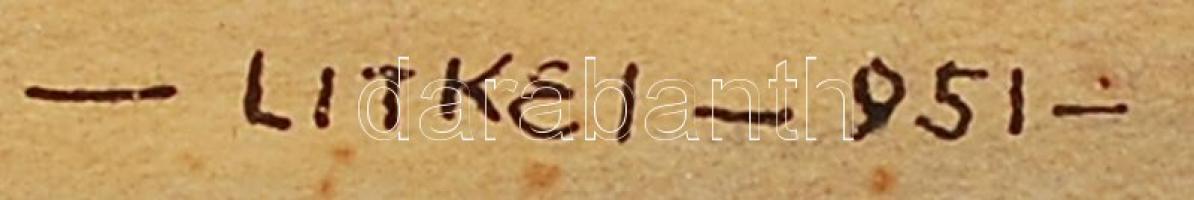 Litkei József (1922-1988): A Duna. Akvarell, papír, jelzett, foltos, keretben 32×44 cm