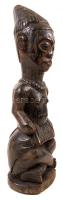 Bakuba főnök, afrikai faragott fa, jelzés nélkül, m:23 cm