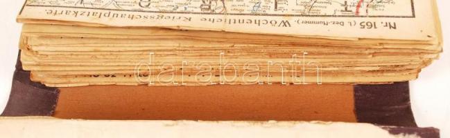 1916 Wöchentliche Kriegschauplatz Karte mit Chronik. Rendszeresen megjelenő háborús térképsorozat, h...