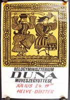 cca 1970-1980 4 db szocreál politikai és művészeti plakát (egyiken szakadás) / Socialist posters 40x...