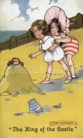 'The King of the Castle' Celesque Series, beach, humour s: Agnes Richardson