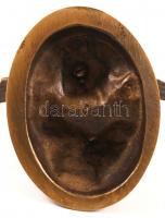 Turul madár, "Emlék Losoncról" felirattal, bronz, m:14 cm, 18×13 cm