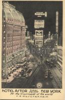 New York, Hotel Astor, F. A. Muschenheim advertisements, automobiles, trams