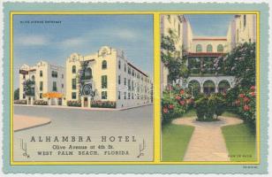 West Palm Beach, Alhambra Hotel, Olive Avenue entrance, Patio