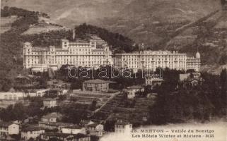 Menton, Vallée du Borrigo, Les Hotels winter et Riviera / valley, hotels (EB)