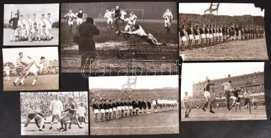 cca 1950-1960 11 db nagyobb méretú fotó football mérkőzésekről 24x16 cm-ig