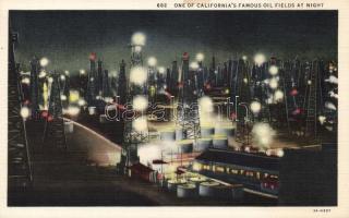 California, Oil fileds, night