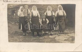 Serbian folklore, women with children, photo (pinhole)