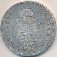 1884KB 1Ft Ag "Barokk címer" T:2 ph