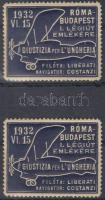 1932 Giustizia per L'Ungheria 2 levélzáró