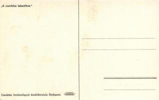 5 db eredeti, megíratlan Márton Lajos grafikai cserkész képeslap / 5 original unused Hungarian scout...