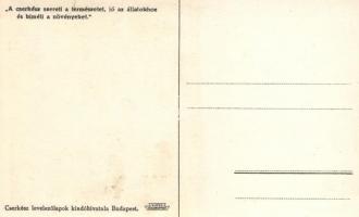 5 db eredeti, megíratlan Márton Lajos grafikai cserkész képeslap / 5 original unused Hungarian scout...