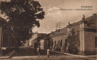 Érsekújvár, Rákóczi utca, takarékpénztár / Rákóczi street, bank (EK)