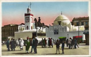 Algiers, Alger; Mosque of Sidi-Abderrahman, statue of the Duke of Orleans