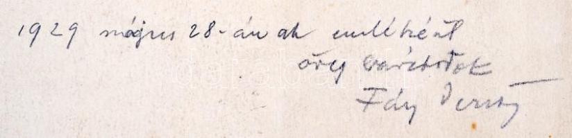 Fáy Dezső (1988-1954): Férfi és nő. Tus, papír, jelzett, 18x14 cm