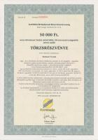 Csurgó 1997. "Napsugár Ruházati Részvénytársaság" sorszámozott törzsrészvénye 1000+10.000+...