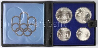 Kanada 1973. 5$ Ag (2xklf) + 10$ Ag (2xklf) "Montreal Olimpia" négy darabos szett eredeti díszcsomagolásban T:1 Canada 1973. 5 Dollars Ag (2xdiff) + 10 Dollars (2xdiff) "Montreal Olympics" set of 4 in original case C:UNC Krause KM# 84,85,86.1,87