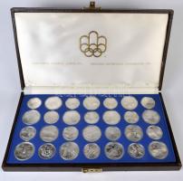 Kanada 1973-1976. A teljes Montreali Olimpiára kiadott 28db-os 5$ Ag (14xklf) + 10$ Ag (14xklf)  szett eredeti dísztokban T:1 Canada 1973-1976. 5 Dollars Ag (14xdiff) + 10 Dollars (14xdiff) complet "Montreal Olympics" set in original box C:UNC Krause KM# MS1-MS7