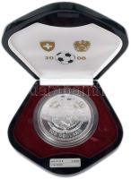 Libéria 2008. 100$ Ag "2008-as Labdarúgó Európa Bajnokság Ausztria és Svájc közös rendezésében" 1kg-os színezüst pénzérme eredeti sorszámozott "035/100" dísztokban (1000g/0.999) T:PP Liberia 2008. 100 Dollars Ag "UEFA European Football Championship in Austria and Switzerland" commemorative 1kg silver coin with serial number "035/100" in original box! C:PP