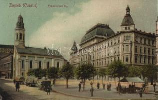 Zagreb, Preradovicev trg. / square, automobile