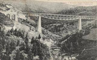 Gyimes, Krakkói híd a gyimesi vasútvonalon; Szvoboda Miklós kiadása / railroad bridge