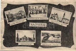 Nagyvárad, Horthy Miklós tér, Horthy bevonulása, Szent László tér, Városháza / squares, Horthy, entry of the Hungarian troops, town hall (EB)