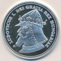 DN "Királyi koronák / 1909. 5K - I. Nagy Lajos" Ag emlékérem (20g/0.999/38,61mm) T:PP Tanú...