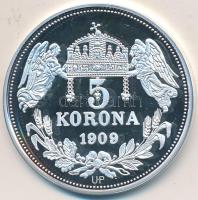 DN "Királyi koronák / 1909 5K - Aba Sámuel" Ag emlékérem (20g/0.999/38,61mm) T:PP Tanúsítvánnyal.