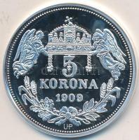 DN Királyi koronák / 1909. 5K - II. József Ag emlékérem (20g/0.999/38,61mm) T:PP Tanúsítvánnyal!