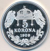 DN "Királyi koronák / 1909 5K - IV.Károly" Ag emlékérem (20g/0.999/38,61mm) T:PP Tanúsítvánnyal!