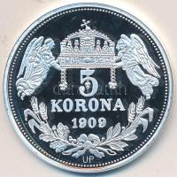 DN "Királyi koronák / 1909. 5K - Mária Terézia" Ag emlékérem (20g/0.999/38,61mm) T:PP Tanúsítvánnyal!