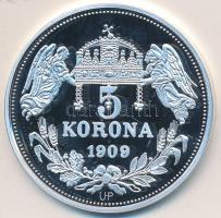 DN "Királyi koronák / 1909 5K - Albert" Ag emlékérem (20g/0.999/38,61mm) T:PP Tanúsítvánnyal.