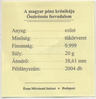 DN "A magyar pénz krónikája - Őszirózsás forradalom" Ag(0.999) emlékérem, (20g/38,61mm) T:...