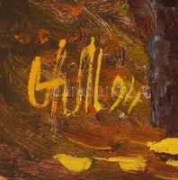 Olvashatatlan jelzéssel: Őszi színorgia. Olaj, farost, 59×79 cm