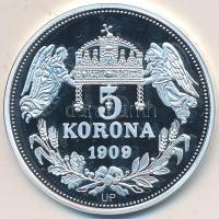 DN "Királyi koronák / 1909. 5K - IV. Béla" Ag emlékérem (20g/0.999/38,61mm) T:PP Tanúsítvánnyal.