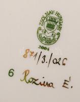 Zsolnay pillangó mintás váza, kézzel festett, jelzett, hibátlan, m:34,5 cm /Hand painted, marked, Zs...