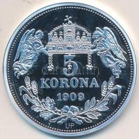 DN "Királyi koronák / 1909 5K - II. Ulászló" Ag emlékérem (20g/0.999/38,61mm) T:PP Tanúsítvánnyal.